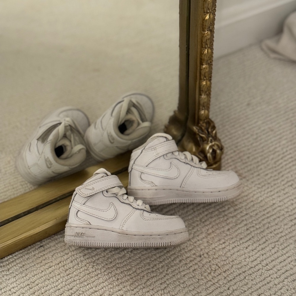 Nike Kids White High-Top Sneakers